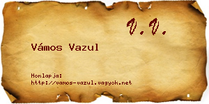 Vámos Vazul névjegykártya